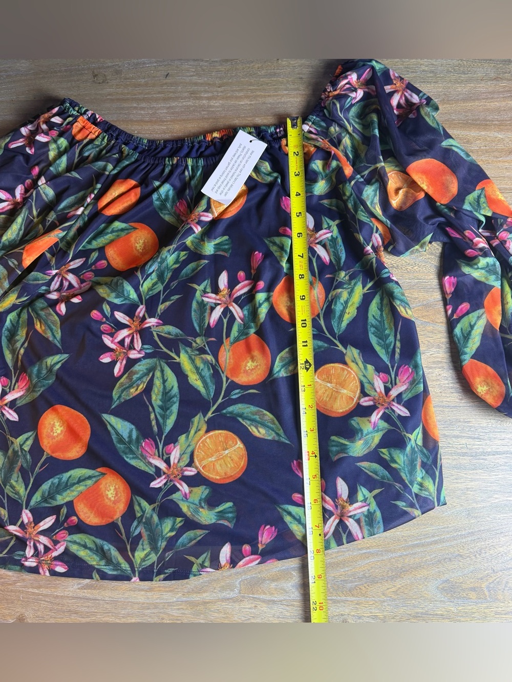 G by Giuliana Navy Top with Citrus and floral print - Picture 8 of 9